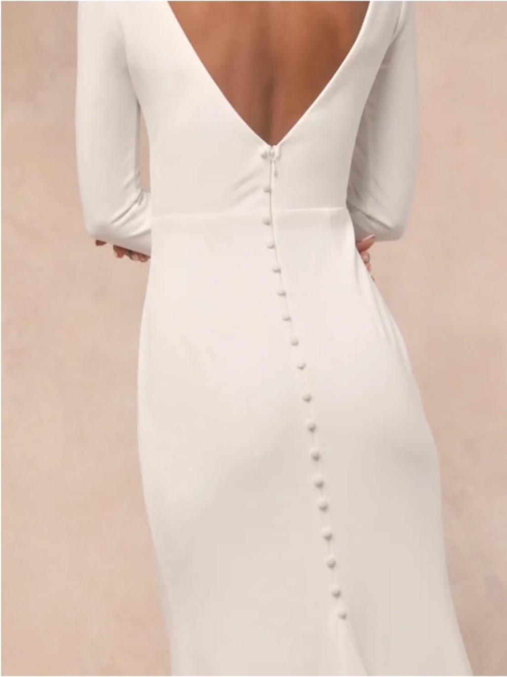 New Lulus Feeling of Forever Elegant Long Sleeve V-Neck Maxi Dress Sz Medium - Picture 2 of 8